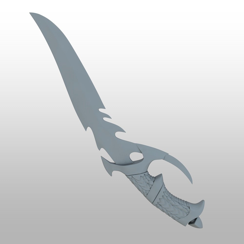 Model 3D. dragon knife Model 3D. 