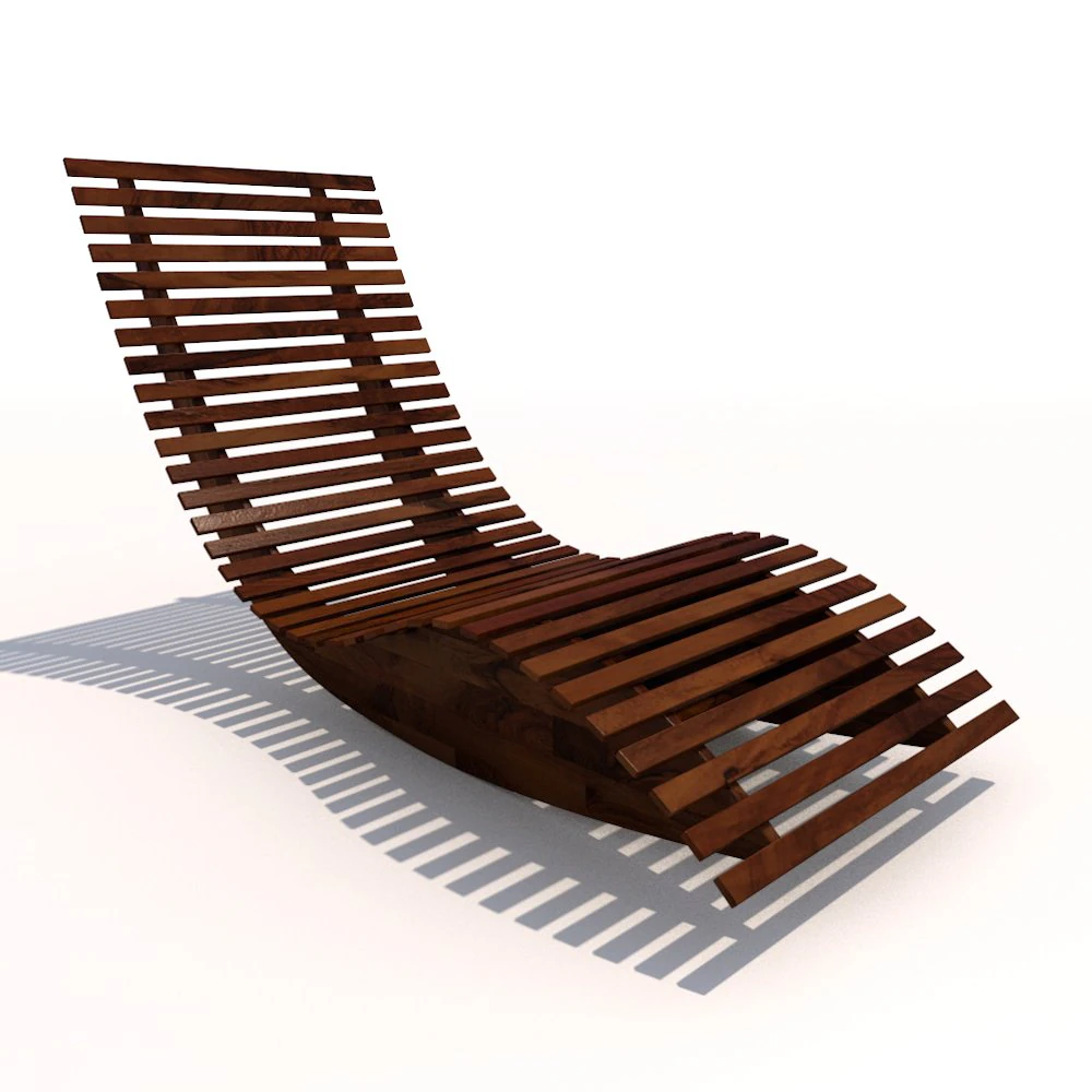 sun lounger - rocker 3D Model .c4d .max .obj .3ds .fbx .stl .blend