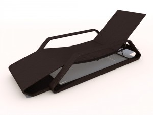 sun lounger - rattan 3D Model