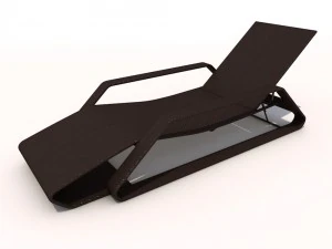 sun lounger - rattan 3D Model