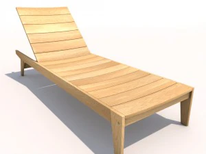 sun lounger - flatwood 3D Model