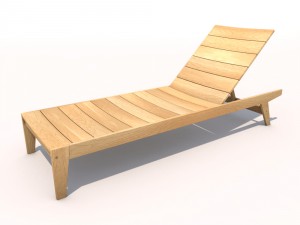 sun lounger - flatwood 3D Model