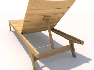 sun lounger - flatwood 3D Model