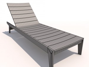 sun lounger - flatwood 3D Model