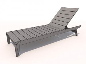 sun lounger - flatwood 3D Model
