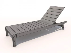 sun lounger - flatwood 3D Model