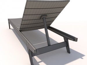 sun lounger - flatwood 3D Model