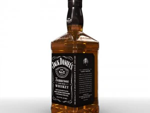 jack daniels 70cl bottle 3D Model