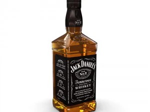 jack daniels 70cl bottle 3D Model