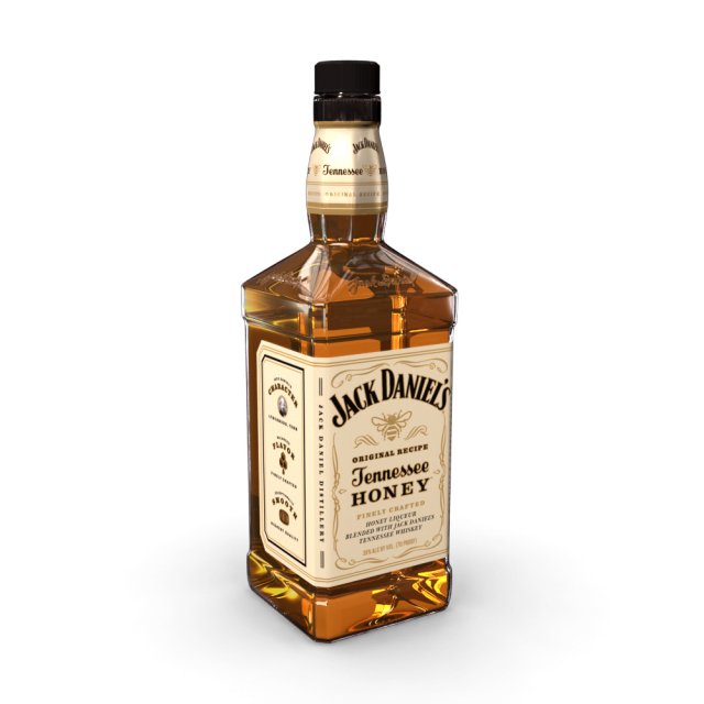 jack daniels honey 70cl bottle 3D मॉडल .c4d .max .obj .3ds .fbx .stl .blend 