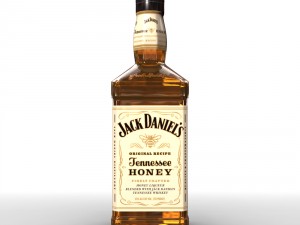 jack daniels honey 70cl bottle 3D मॉडल