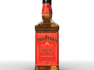 jack daniels fire 70cl bottle 3D Модель