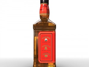 jack daniels fire 70cl bottle 3D Модель