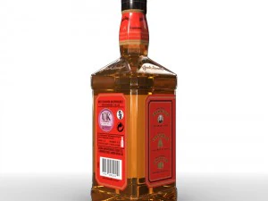 jack daniels fire 70cl bottle 3D Model