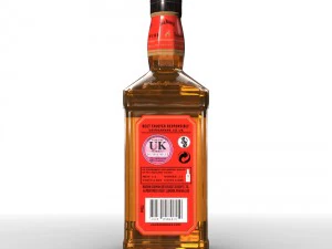 jack daniels fire 70cl bottle 3D Model