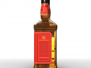 jack daniels fire 70cl bottle 3D Модель