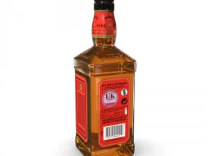 jack daniels fire 70cl bottle 3D Model