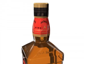 jack daniels fire 70cl bottle 3D Модель