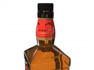 jack daniels fire 70cl bottle 3D Модель