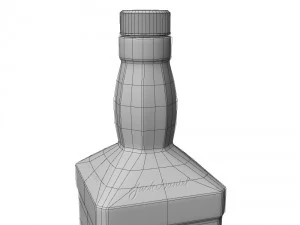 jack daniels fire 70cl bottle 3D Model