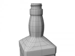 jack daniels fire 70cl bottle 3D Model