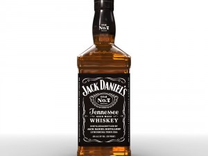 jack daniels bottle set 3D Модель