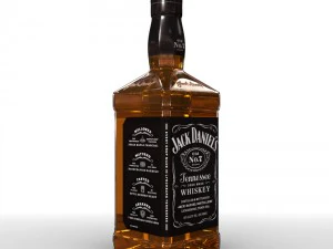 jack daniels bottle set 3D Model