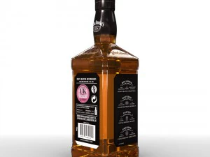 jack daniels bottle set 3D Model