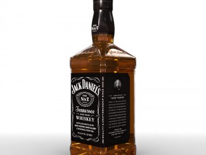 jack daniels bottle set 3D Модель