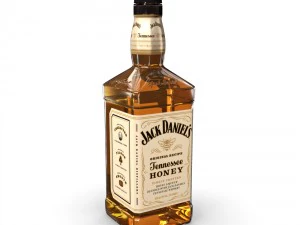jack daniels bottle set 3D Model