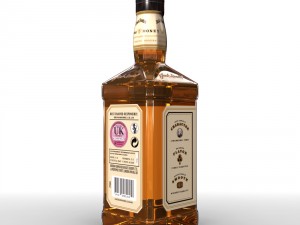 jack daniels bottle set 3D Модель