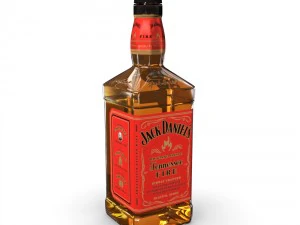 jack daniels bottle set 3D Model
