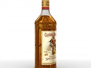 captain morgan 1l bottle 3D 모델