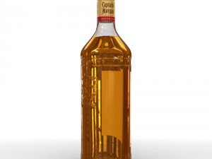 captain morgan 1l bottle 3D 모델