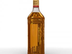 captain morgan 1l bottle 3D Model
