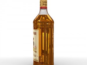 captain morgan 1l bottle 3D 모델