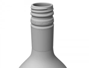 captain morgan 1l bottle 3D Model