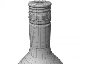 captain morgan 1l bottle 3D Model