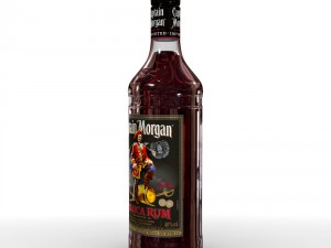 captain morgan jamaica rum 70cl bottle 3D Model