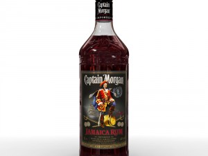 captain morgan jamaica rum 1l bottle 3Dモデル