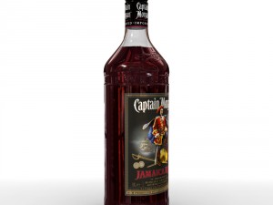 captain morgan jamaica rum 1l bottle 3Dモデル
