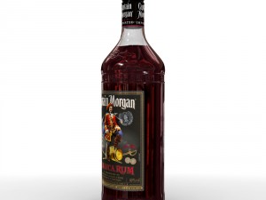captain morgan jamaica rum 1l bottle 3Dモデル