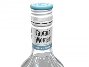 captain morgan white 70cl bottle 3D 모델