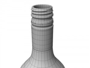 captain morgan white 70cl bottle 3D 모델