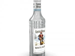 Kapitan Morgan, biała butelka o pojemności 50 ml Model 3D