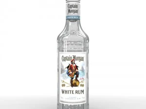 captain morgan white 50cl bottle 3D Model