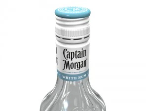 captain morgan white 50cl bottle 3D Model