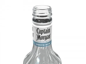 captain morgan white 50cl bottle 3D Model