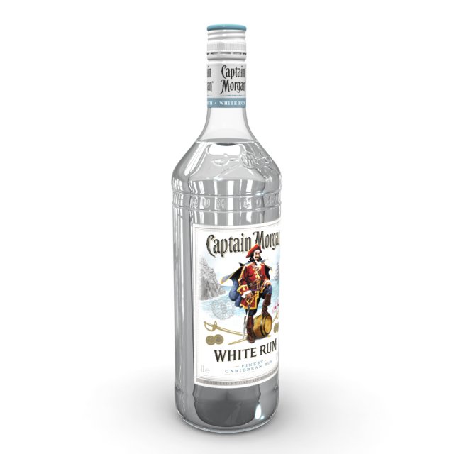 captain morgan white 1l bottle Modèle 3D .c4d .max .obj .3ds .fbx .stl .blend 