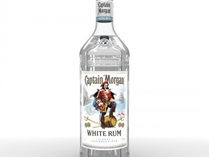 captain morgan white 1l bottle Modèle 3D